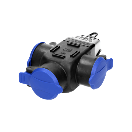OR-AE-1346-GS RAZDJELNIK GUMENI TROSTRUKI ŠUKO 16A IP44