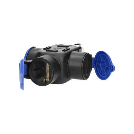OR-AE-1346-GS RAZDJELNIK GUMENI TROSTRUKI ŠUKO 16A IP44