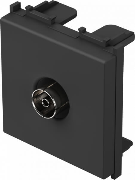 TEM PRIKLJUČNICA R OSNOVNA 0dB 2M PW CRNA MODUL