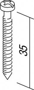 CM18-U TEM SET VIJAKA ZA NOSAČE 35mm
