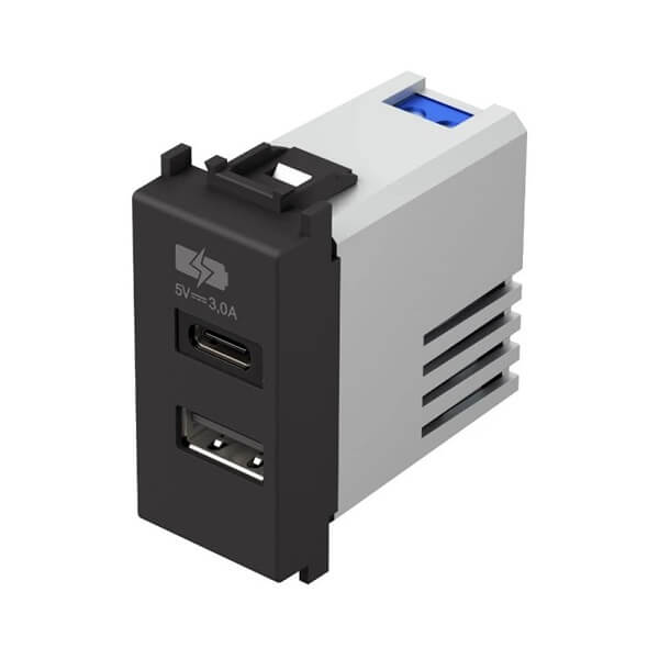 EM68SB-U TEM USB PUNJAČ 1M 5V  3.0A CRNI