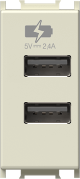 EM67IW-U TEM USB PUNJAČ 1M DVOSTRUKI 5V 2,4A BEŽ MODUL