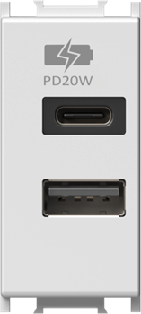 EM69PW-U TEM USB PUNJAČ 1M 5V 2X3.0A BIJELI MODUL