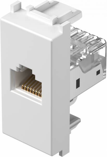 KM37PW-U TEM UTIČNICA RJ45 CAT5 1M BIJELA MODUL