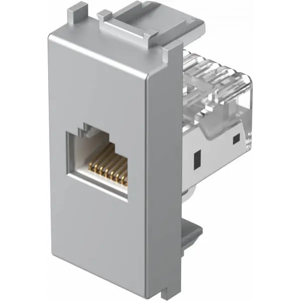 TEM UTIČNICA RJ45 CAT5 1M SREBRNA MODUL