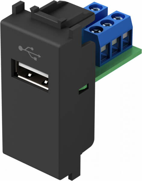 TEM UTIČNICA USB TIP A 1M CRNA MODUL