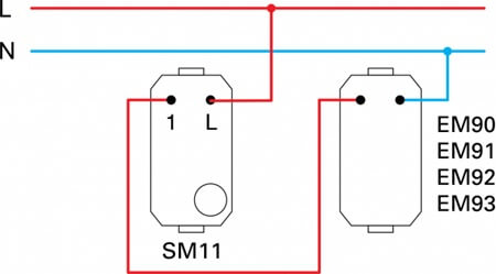 EM92SB-U TEM ZVONO 8VA 230V CRNO 1M MODUL