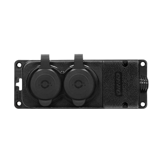 OR-AE-13165-GS UTIČNICA GUMENA 2XŠUKO IP44 SA POKLOPCEM ORNO