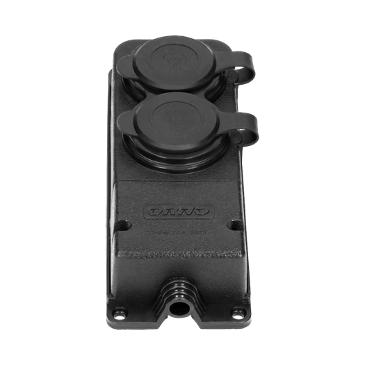 OR-AE-13165-GS UTIČNICA GUMENA 2XŠUKO IP44 SA POKLOPCEM ORNO