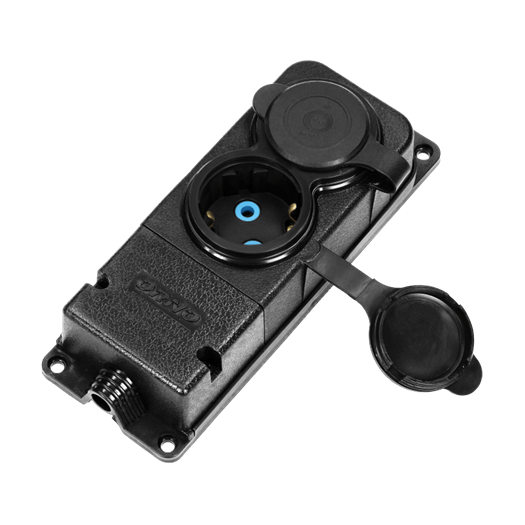 OR-AE-13165-GS UTIČNICA GUMENA 2XŠUKO IP44 SA POKLOPCEM ORNO
