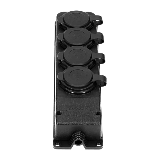 OR-AE-13167-GS UTIČNICA GUMENA 4XŠUKO IP44 SA POKLOPCEM ORNO