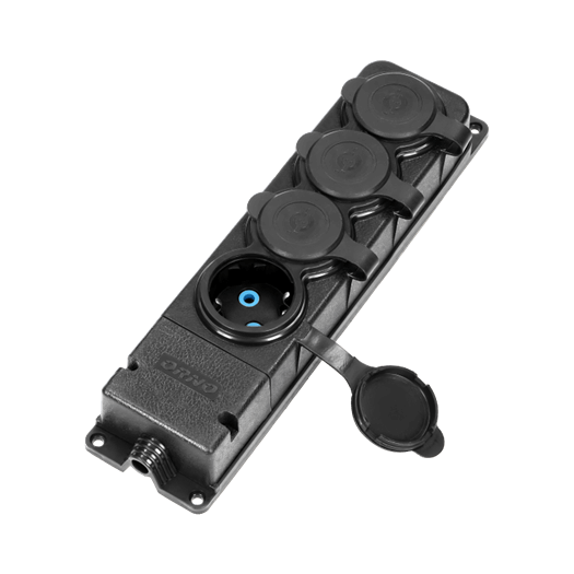 OR-AE-13167-GS UTIČNICA GUMENA 4XŠUKO IP44 SA POKLOPCEM ORNO