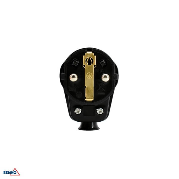 B22-HS-P01C-BL UTIKAČ ŠUKO KUTNI PVC CRNI BEMKO