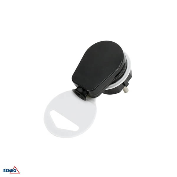 B22-HS-P01C-BL UTIKAČ ŠUKO KUTNI PVC CRNI BEMKO