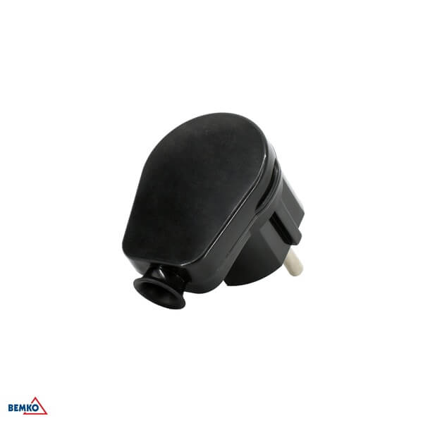 B22-HS-P01C-BL UTIKAČ ŠUKO KUTNI PVC CRNI BEMKO