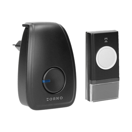 OR-DB-YK-117 ORNO ZVONO OPERA AC-230V  BEŽIČNO ,domet max 100m  IP44 CRNO