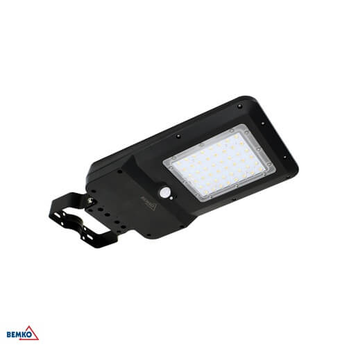 C83-SOG-020BL-CCT-PIR LED SVJETILJKA ULIČNA/ZIDNA SOLARNA 20W IP65 SENZOR CCT 3000lm CRNA SOLGER