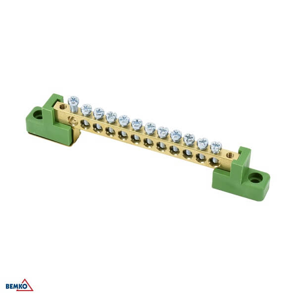 A18-TBJ-6X09-12P-ZI SABIRNIČKI BLOK 63A ZA PLOČU PE ZELENI 6X9 12X5MM SCHELINGER