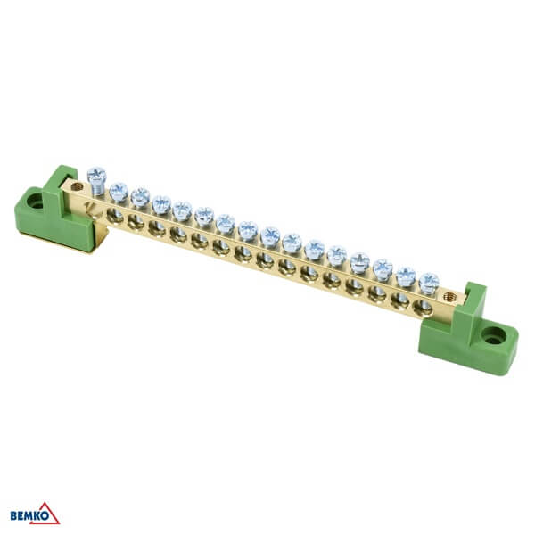 A18-TBJ-6X09-16P-ZI SABIRNIČKI BLOK 63A ZA PLOČU PE ZELENI 6X9 16X5MM