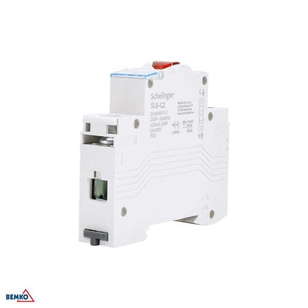A15-SL8-CZ SIGNALNA MODULARNA LED SVJETILJKA NA DIN SL8 CRVENA