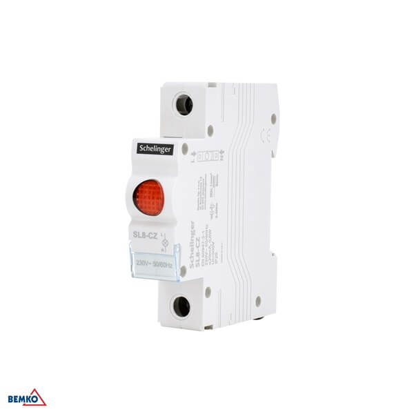 A15-SL8-CZ SIGNALNA MODULARNA LED SVJETILJKA NA DIN SL8 CRVENA