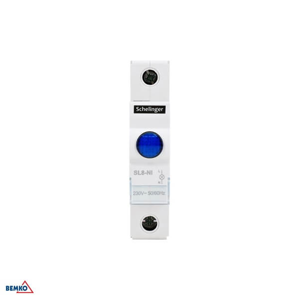 A15-SL8-NI SIGNALNA MODULARNA LED SVJETILJKA NA DIN SL8 PLAVA