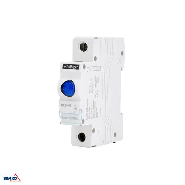 A15-SL8-NI SIGNALNA MODULARNA LED SVJETILJKA NA DIN SL8 PLAVA