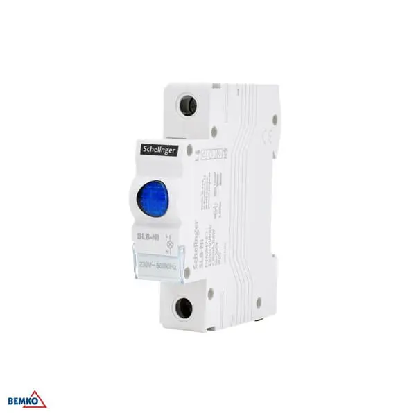 A15-SL8-NI SIGNALNA MODULARNA LED SVJETILJKA NA DIN SL8 PLAVA