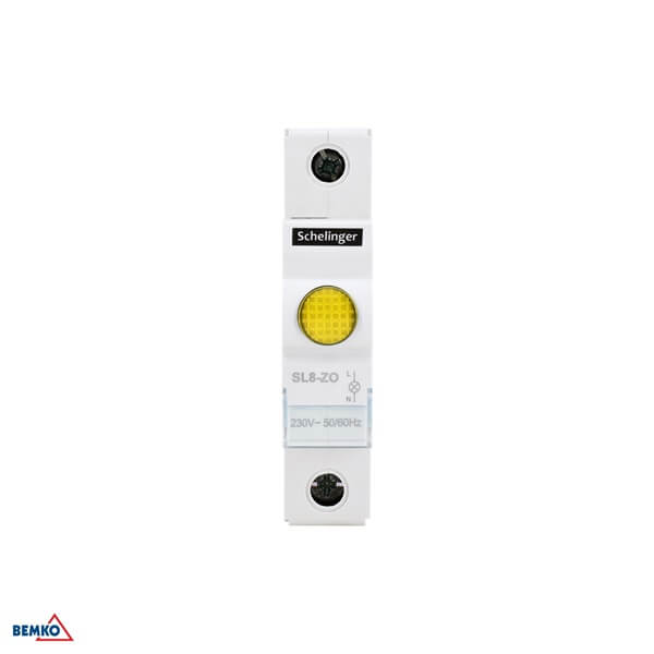 A15-SL8-ZO SIGNALNA MODULARNA LED SVJETILJKA NA DIN SL8 ŽUTA